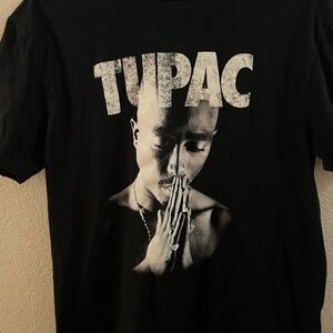 Tupac Graphic Short Sleeve Tshirt - Black
